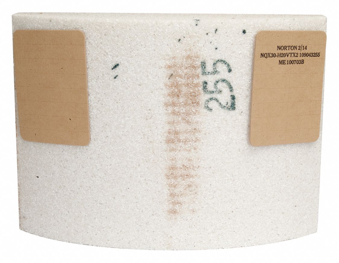 GRINDING SEGMENT, COARSE, 20 GRIT, WHITE, 11 1/4 X 8 X 3 IN, CERAMIC ALUMINA