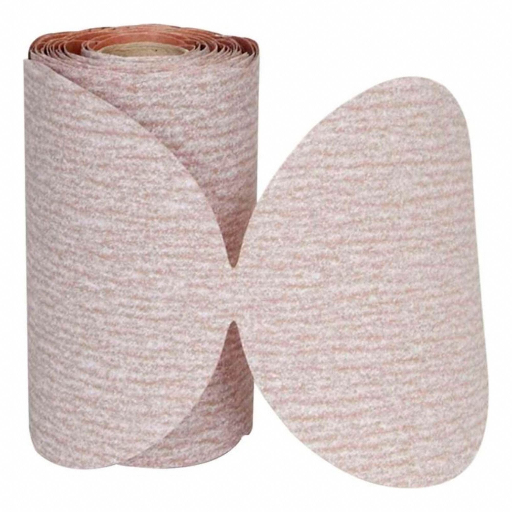 PSA SANDING DISC ROLL, 6 IN DIAMETER, NON-VACUUM, ALUMINUM OXIDE, P600 GRIT, B WEIGHT PAPER, A275OP