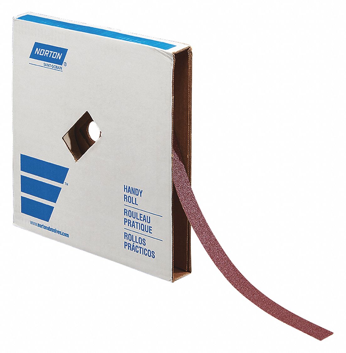 ABRASIVE ROLL, 240 GRIT, BACKING WEIGHT J, BROWN, 50 FT X 1 IN, ALUMINUM OXIDE/COTTON