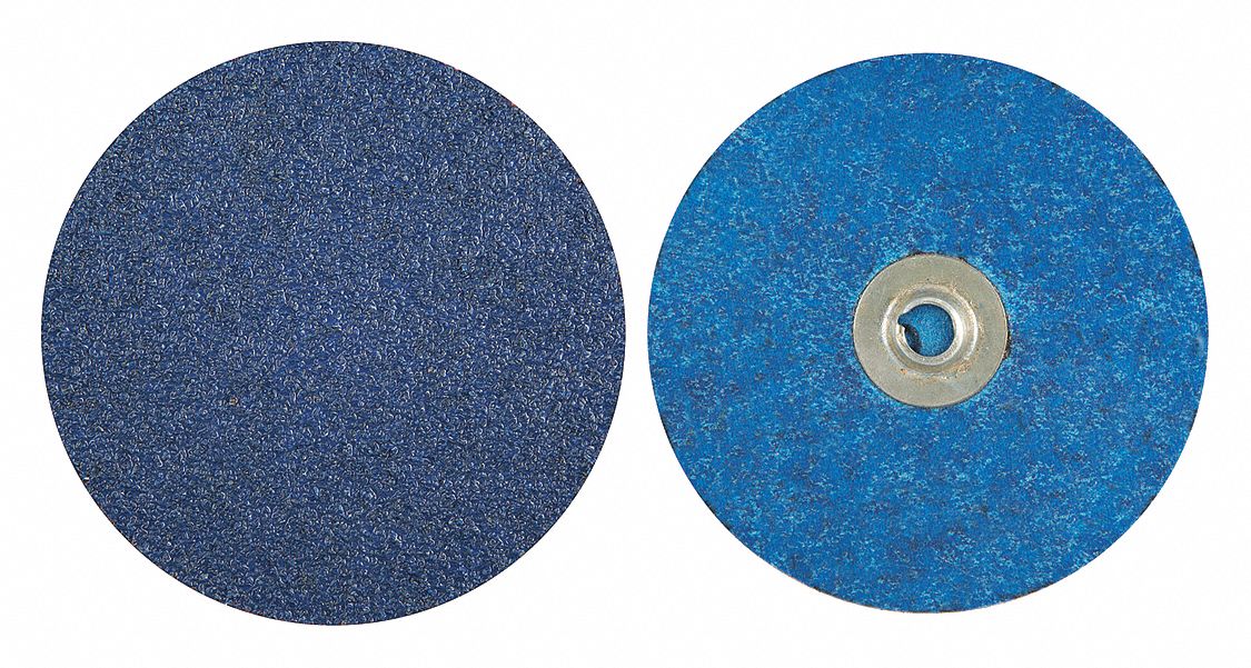 DISQUE PONÇAGE, CHANGEMENT RAPIDE, GRAIN 60, BLEU, 4 EN DIA, ZIRCONE ALUMINIUM