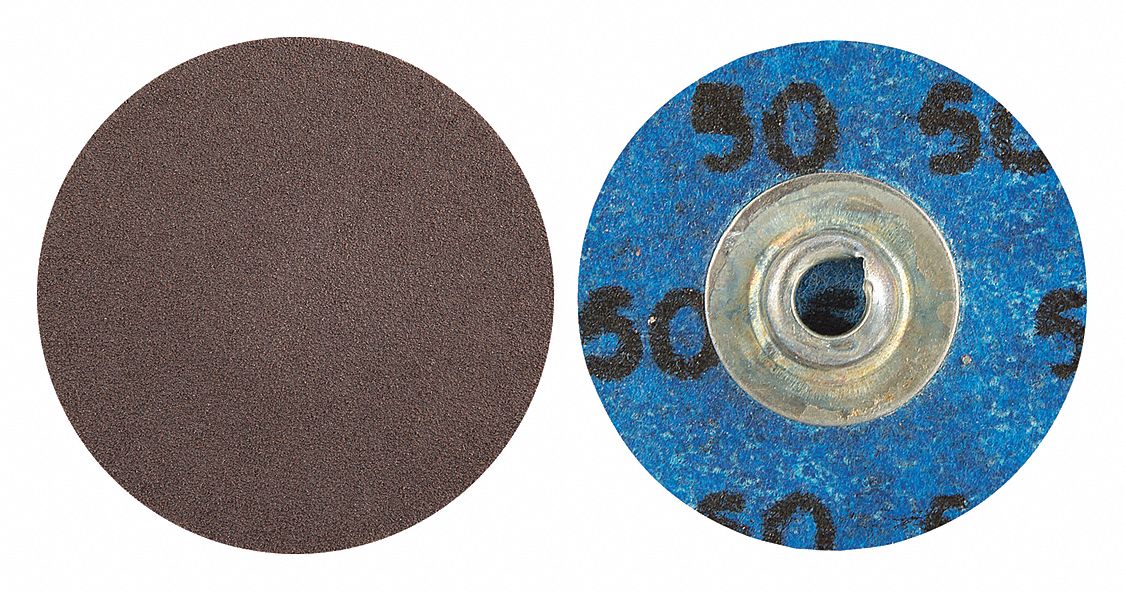 DISQUE PONÇAGE, CHANGEMENT RAPIDE, GRAIN 50, BRUN, 1 2 EN DIA, OXYDE D'ALUMINIUM