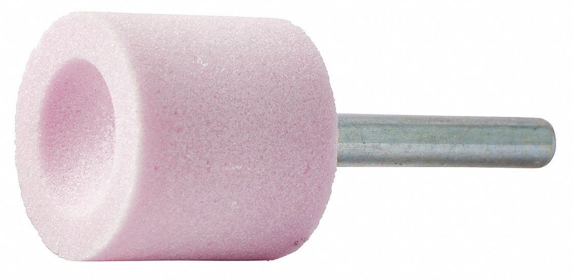 MOUNTED POINT, VITRIFIED BOND, A38, 80 GRIT, 34500 RPM, 1 IN DIA, ALUMINUM OXIDE