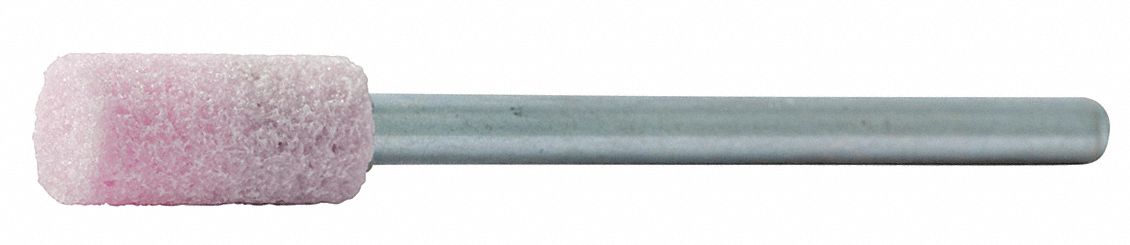 MOUNTED POINT, VITRIFIED BOND, W163, 80 GRIT, 60000 RPM, 1/4 IN DIA, ALUMINUM OXIDE