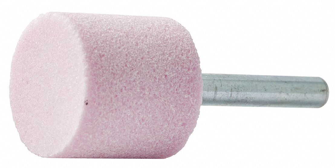 MOUNTED POINT, VITRIFIED BOND, W220, 80 GRIT, 25500 RPM, 1 IN DIA, ALUMINUM OXIDE