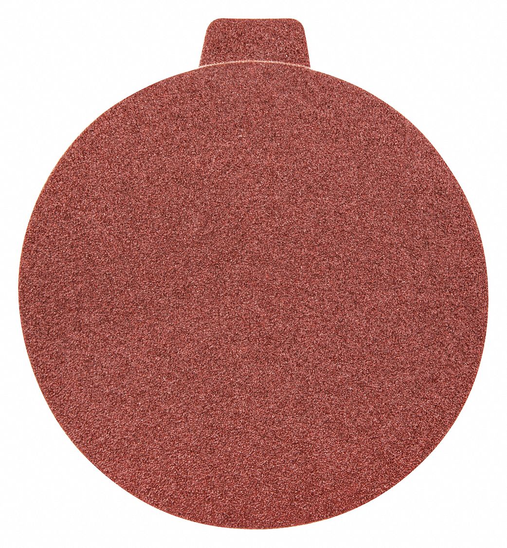 PSA SANDING DISC, NON-VACUUM, BACK WEIGHT J, 80 GRIT, BLACK, 6 IN, ALUMINUM OXIDE COATING