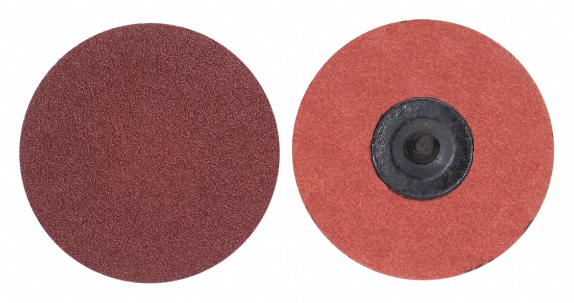 DISQUE PONÇAGE, CHANGEMENT RAPIDE, GRAIN 50, BRUN, 3 EN DIA, OXYDE D'ALUMINIUM