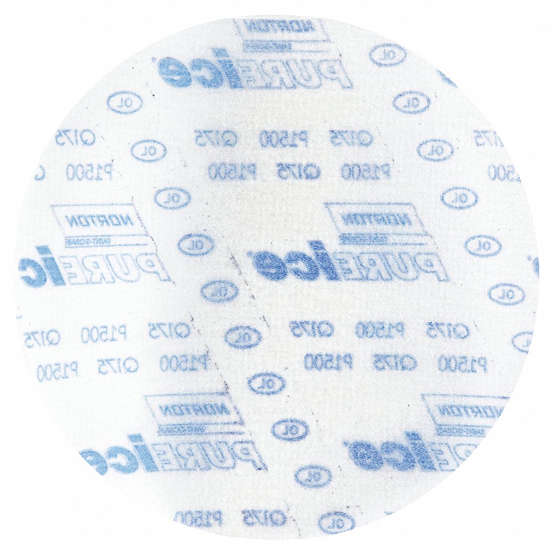 SANDING DISC, 1500 GRIT, NON-VAC, ULTRA-FINE, COATED NON-VAC, BLUE, 6 IN, AL OXIDE, FILM