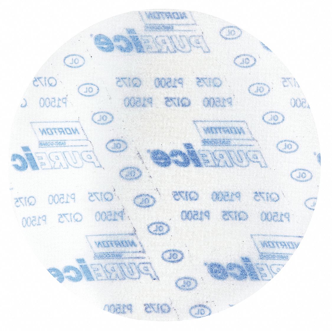 SANDING DISC, 1500 GRIT, NON-VAC, ULTRA-FINE, COATED NON-VAC, BLUE, 6 IN, AL OXIDE, FILM