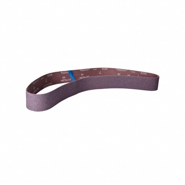 SANDING BELT, NARROW, COARSE GRADE, 36 GRIT, BROWN, 54 X 4 IN, ALUMINUM OXIDE/CLOTH