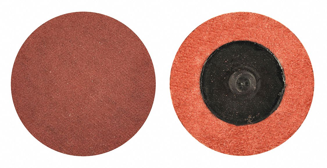 DISQUE PONÇAGE, CHANGEMENT RAPIDE, GRAIN 60, BRUN, 2 EN DIA, OXYDE D'ALUMINIUM