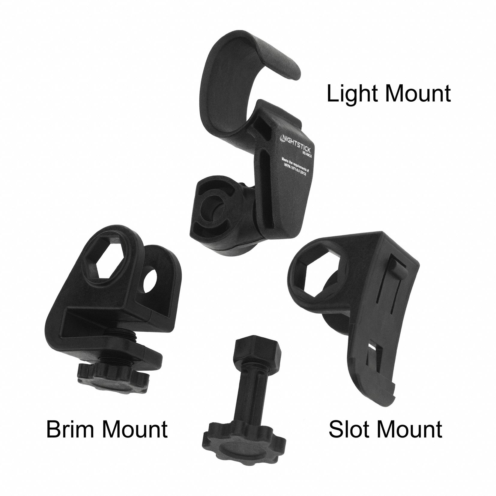 Flashlight Accessory: Glass-Filled Nylon Polymer, Black, Nightstick, NSP-2420/XPP-5418, NS-HMC6