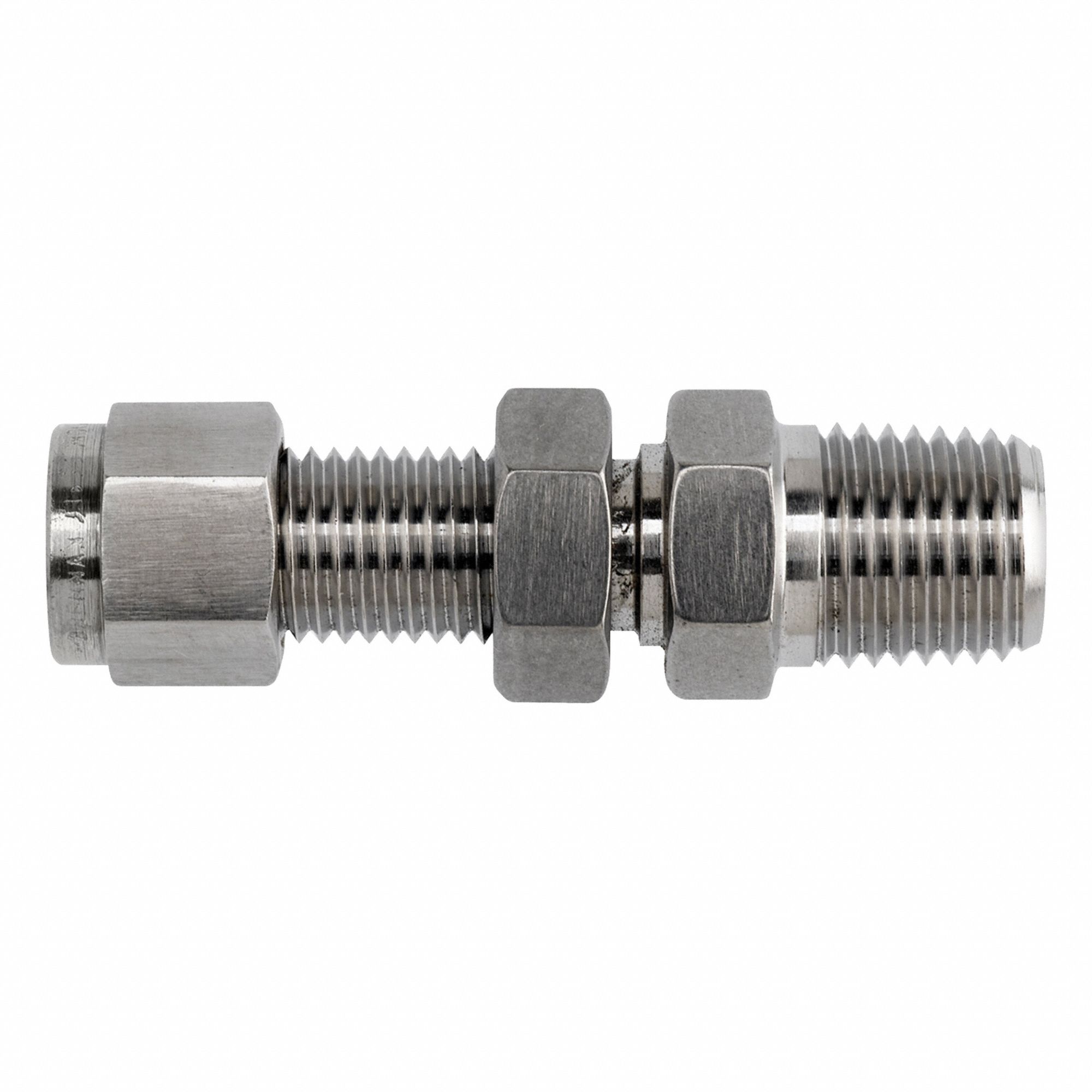 Compression Fitting Straight: 1/2 in OD x 1/2 in Pipe Fitting Size