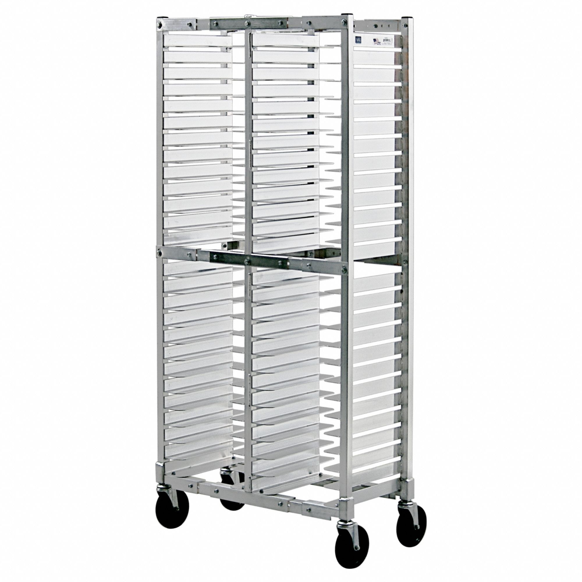 Adjustable Pizza Pan Rack: 52 Slots, 2 in Betw Shelves, 62 1/8 in Ht, NS603A