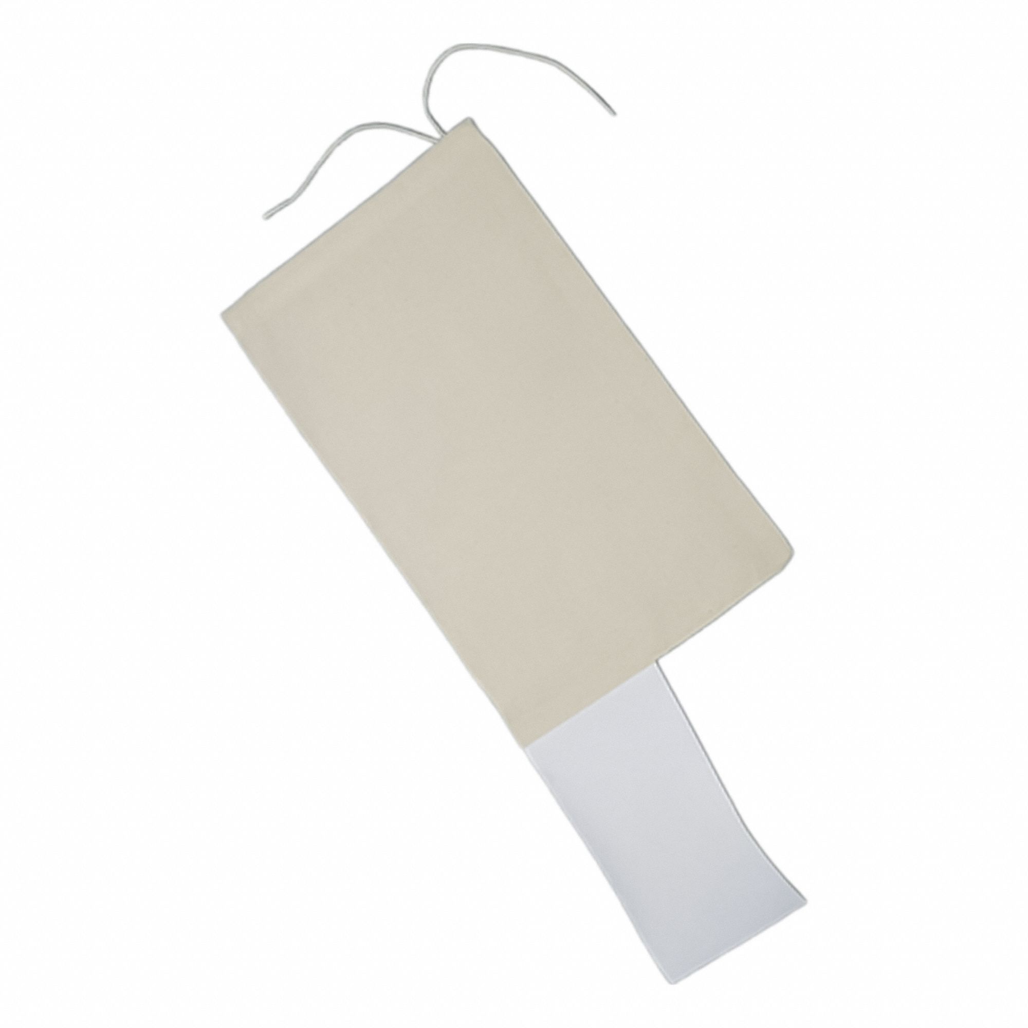 Drawstring Bag: 6 1/2 in Lg, 10 in Wd, Cotton, Natural, 50 PK