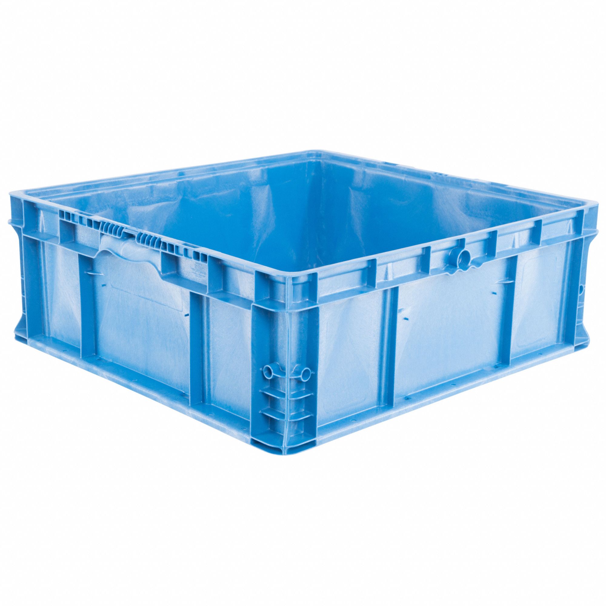 Straight Wall Tote: 15.7 gal, 24 in x 22 1/2 in x 8 3/4 in, Stacking Capable, 8 in Inside Ht
