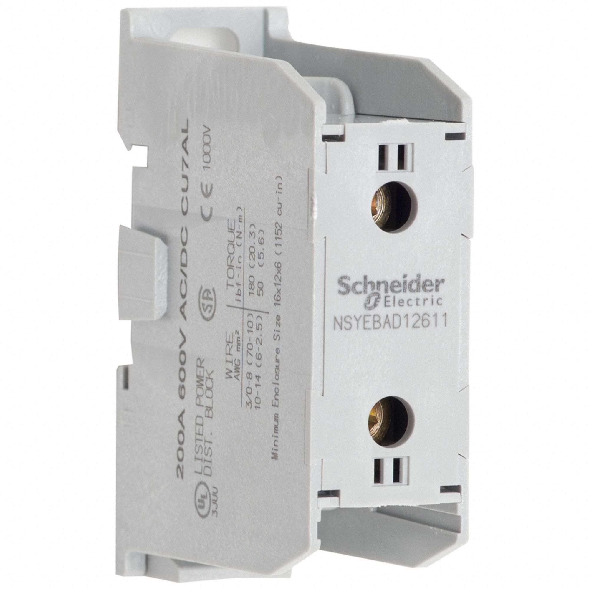 SQUARE D, 1 Poles, DIN-Rail, Power Distribution Block