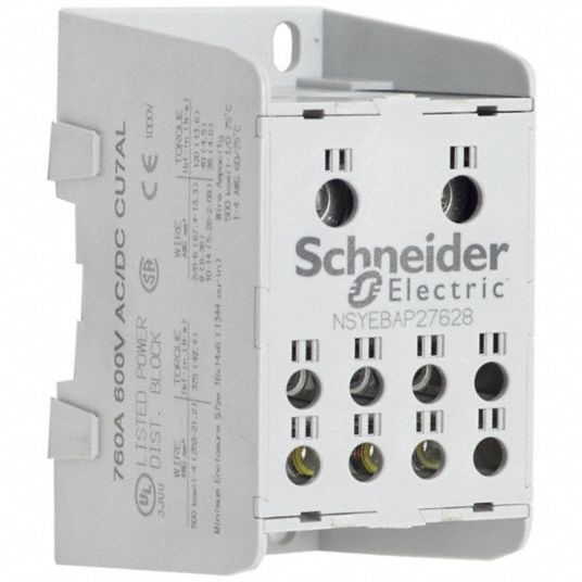 SQUARE D, 1 Poles, Surface Mount, Power Distribution Block 795ZX3