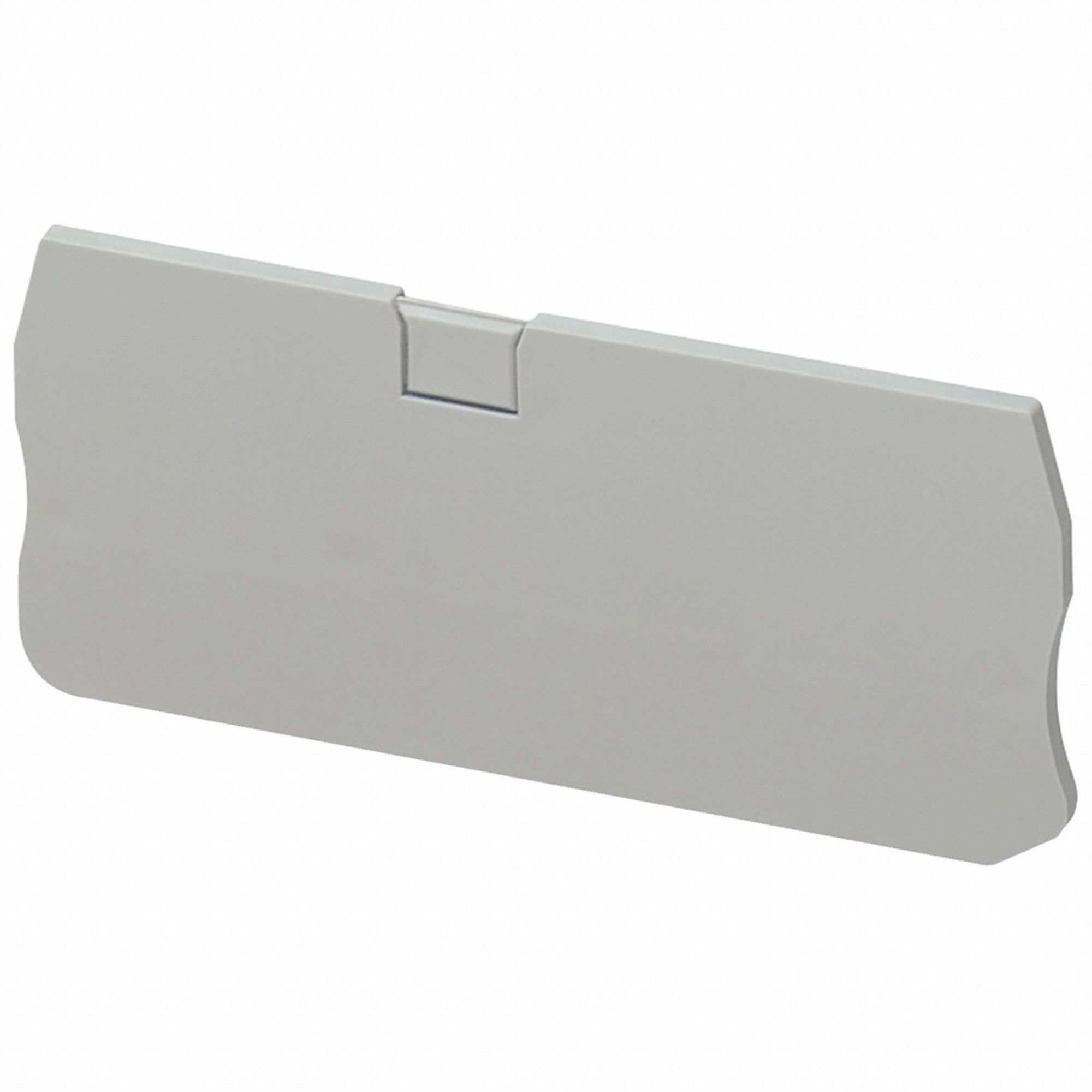 End Barrier: Screw Mount, Gray, Spring Terminals