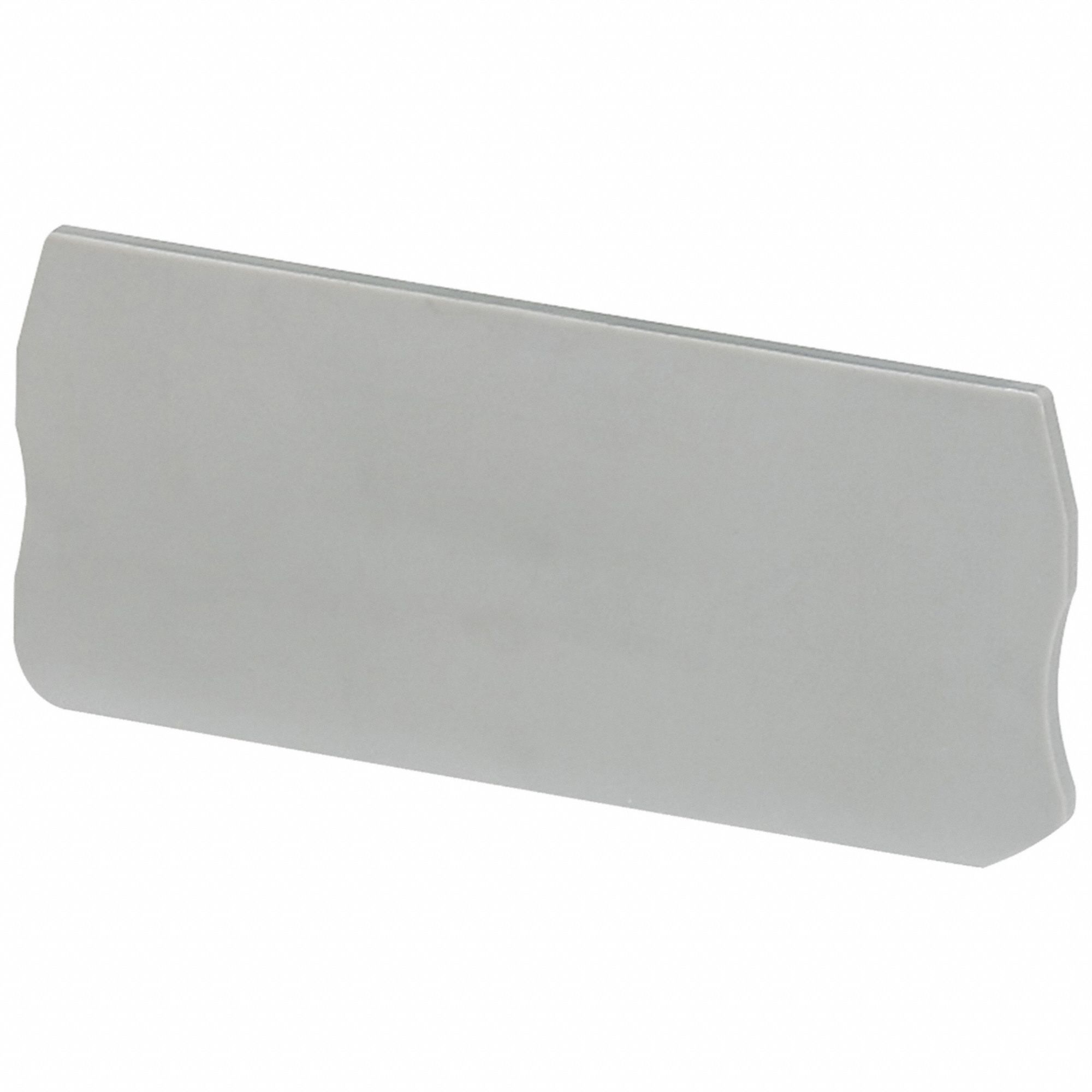 End Barrier: Screw Mount, Gray, Spring Terminals