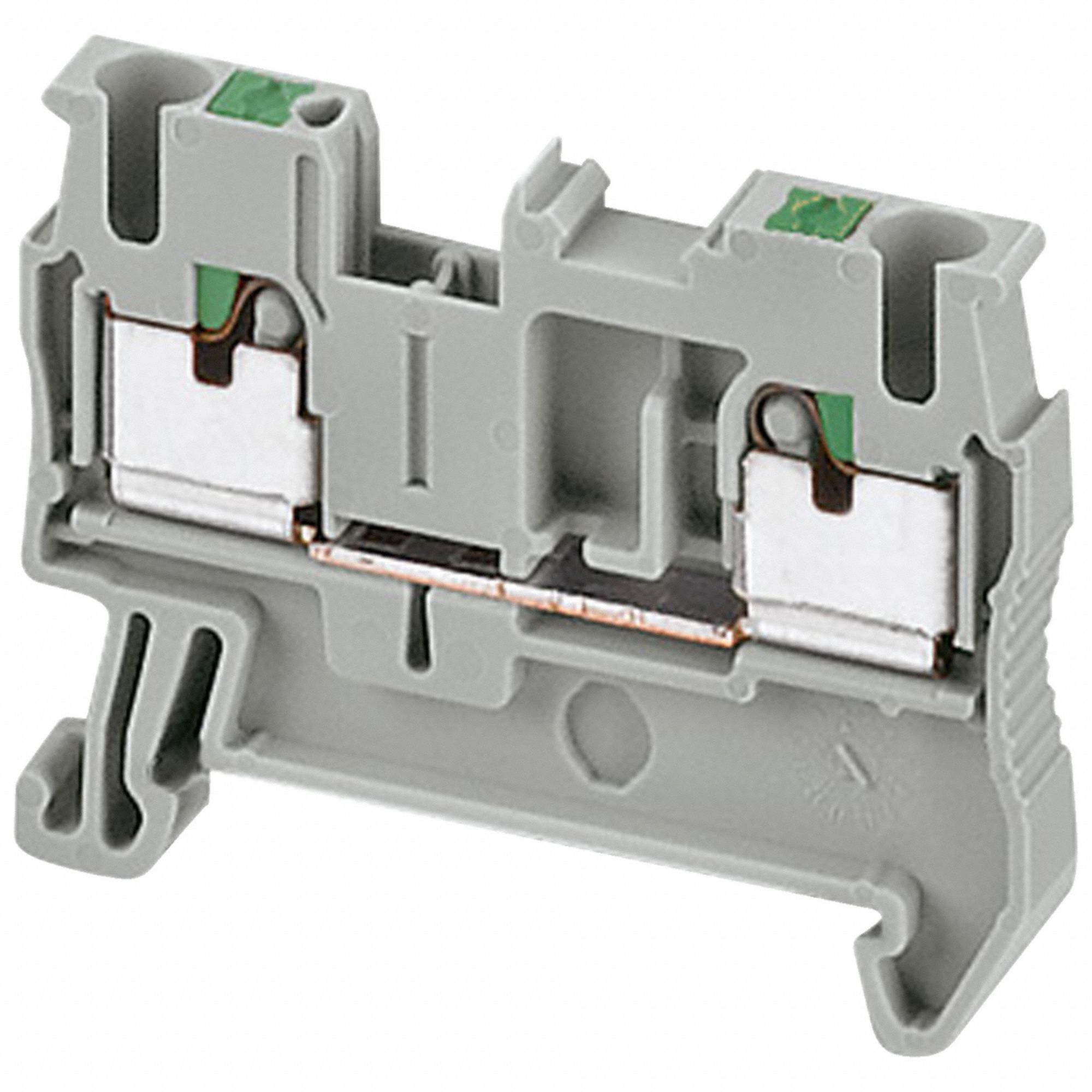 Terminal Block: DIN Rail Mounting Type, Push-In Wire Termination, 20 A