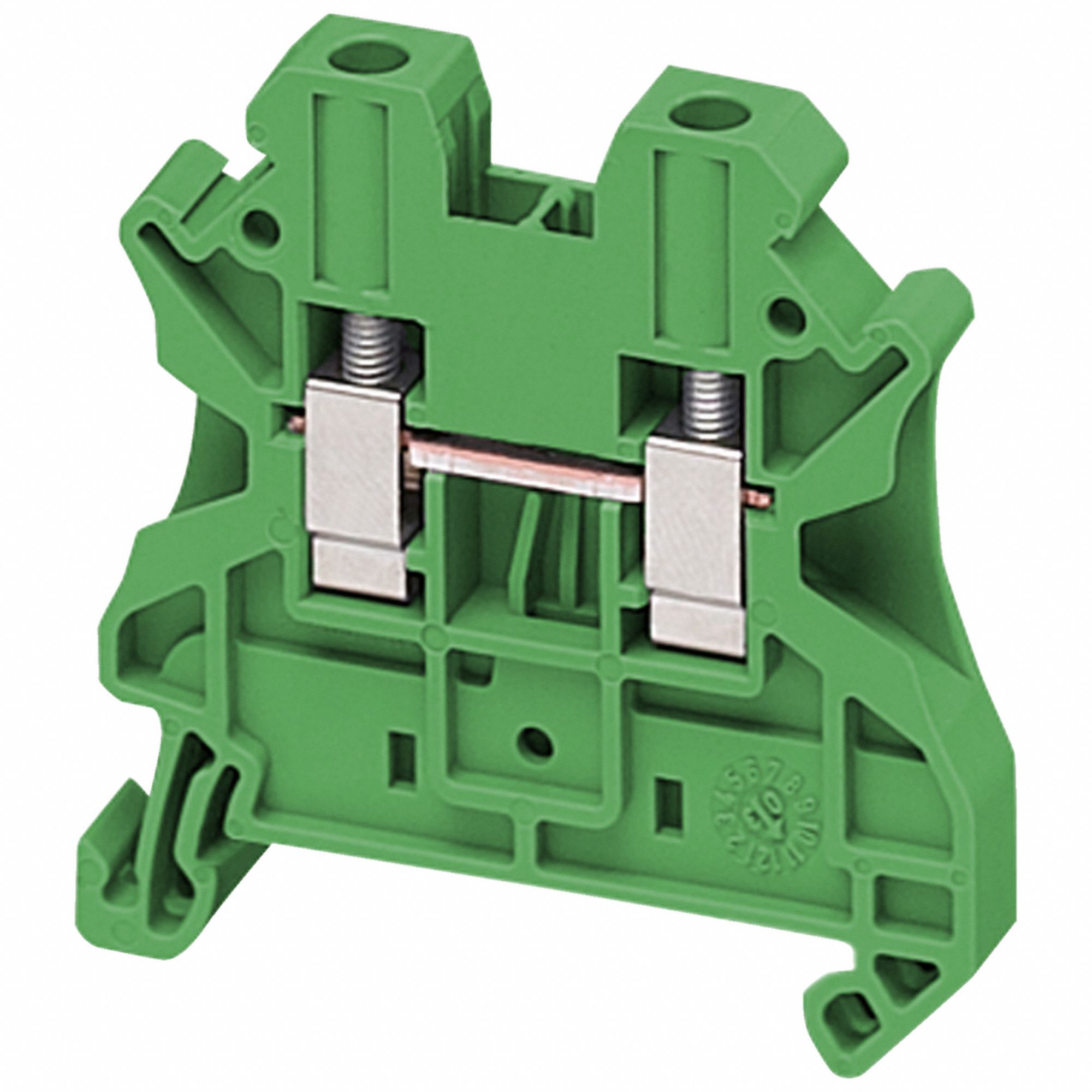 Terminal Block: DIN Rail Mounting Type, Screw Clamp Wire Termination, 30 A