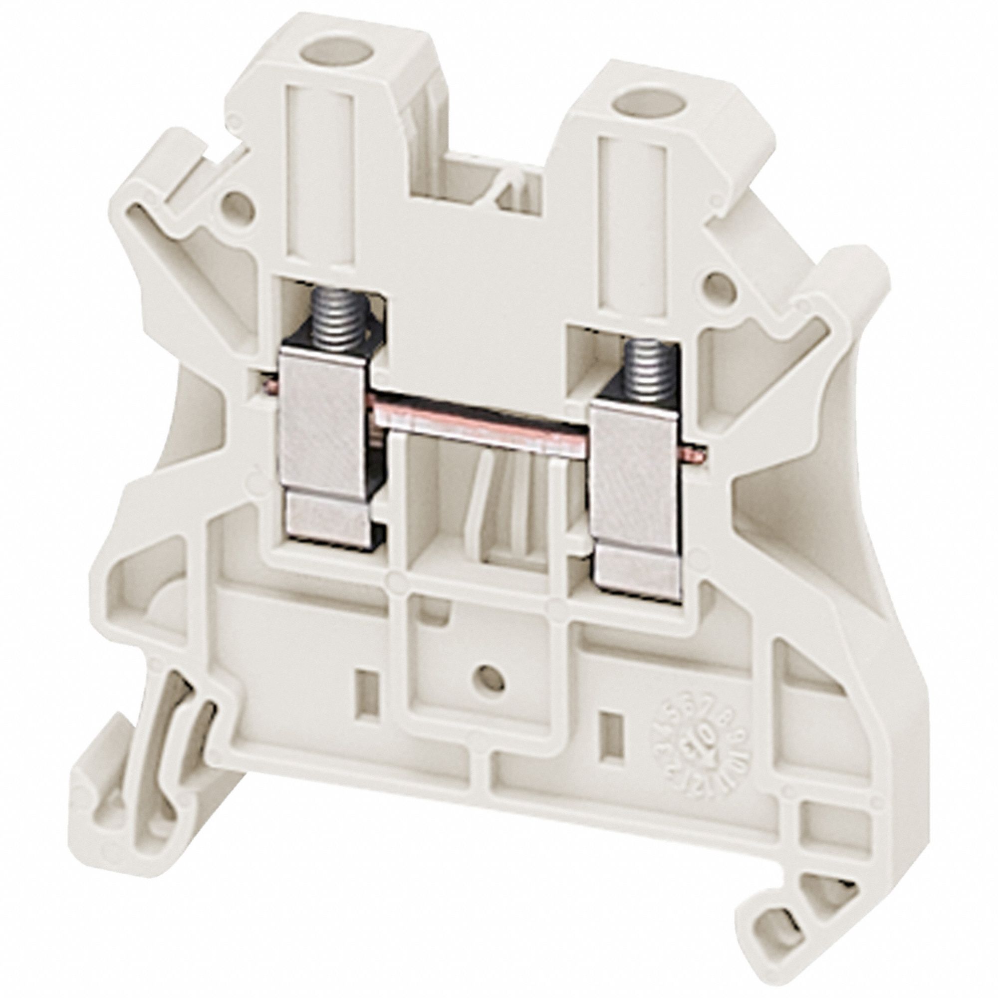 Terminal Block: DIN Rail Mounting Type, Screw Clamp Wire Termination, 30 A