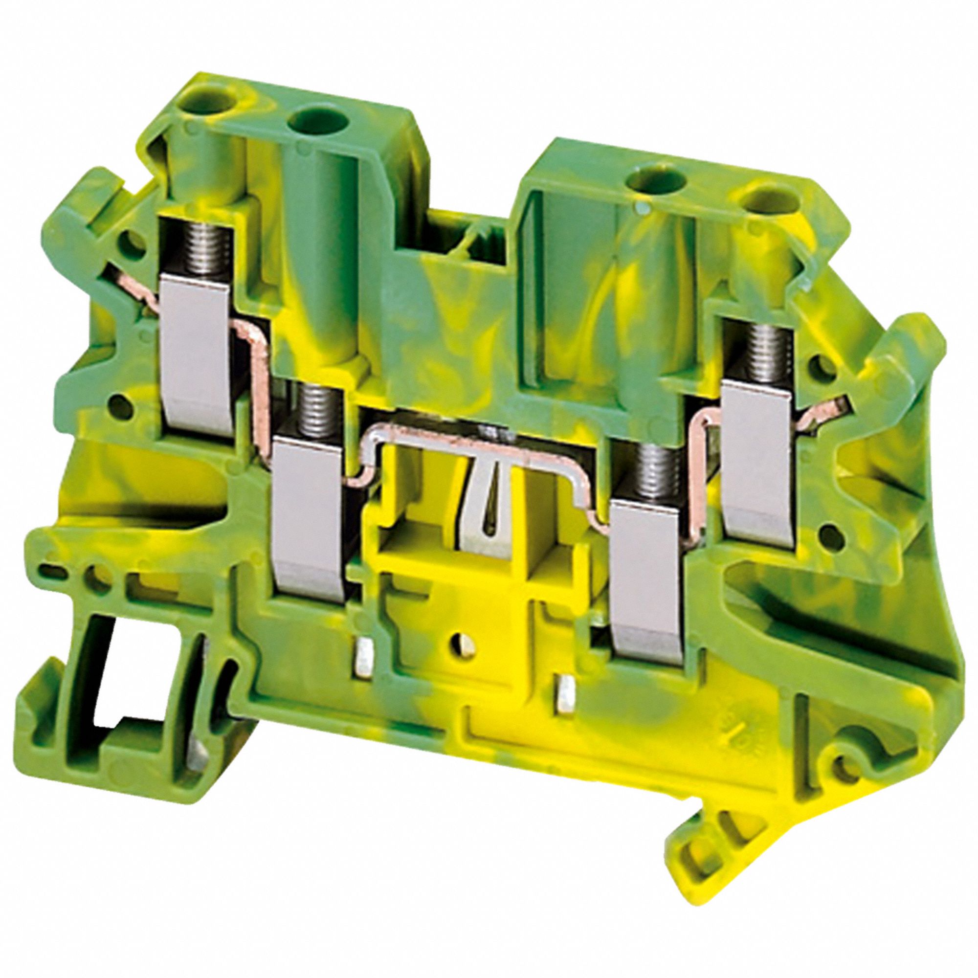 Terminal Block: DIN Rail Mounting Type, Screw Clamp Wire Termination