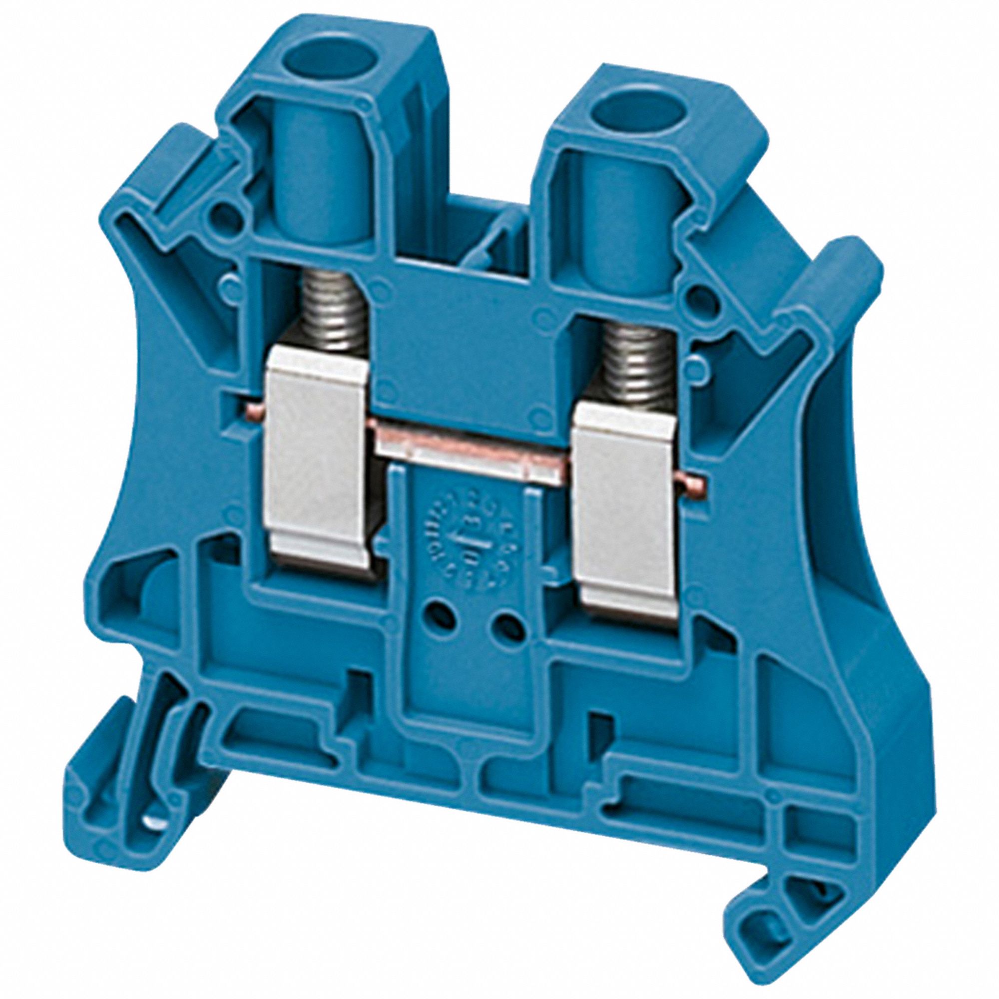 Terminal Block: DIN Rail Mounting Type, Screw Clamp Wire Termination, 50 A