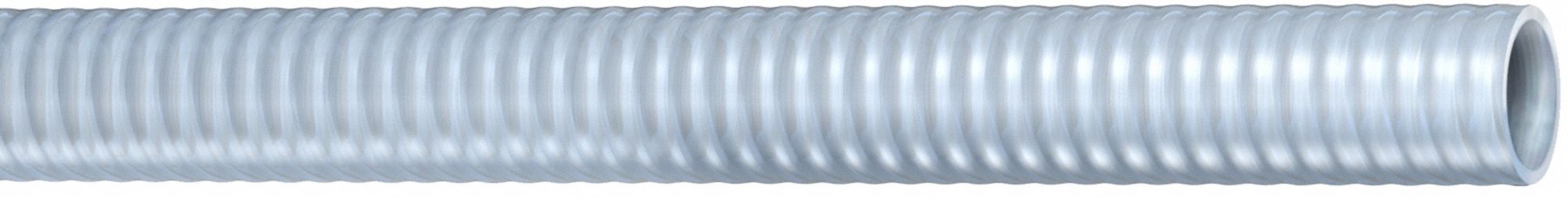 Food Grade Transfer Hose Assembly: 1 1/4 in Hose Inside Dia., 99 psi, Clear