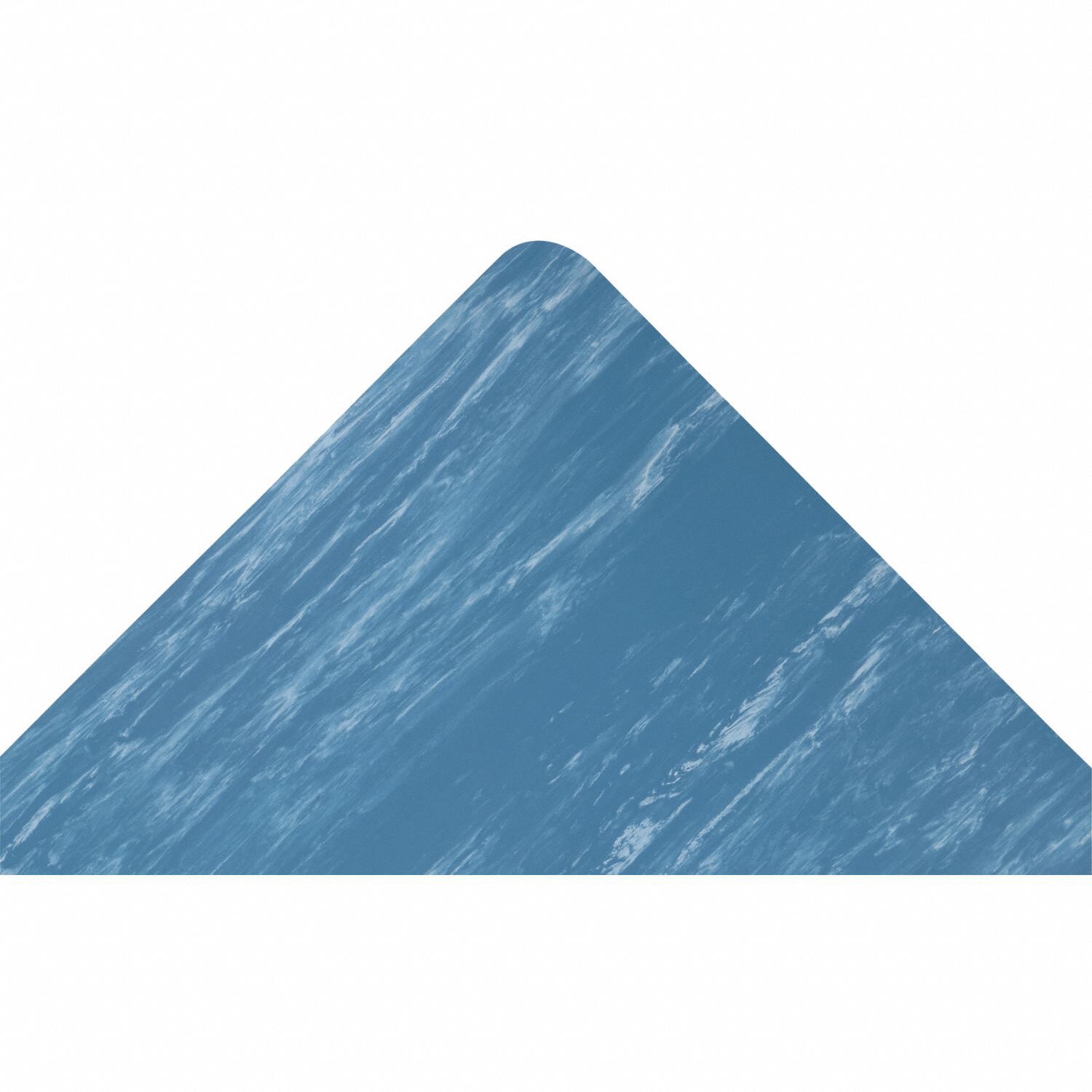 ANTIFATIGUE MAT, PVC/VINYL, 2 X 75 FT, 1 IN THICK, BLUE, MARBLE, RECTANGLE, BEVELED