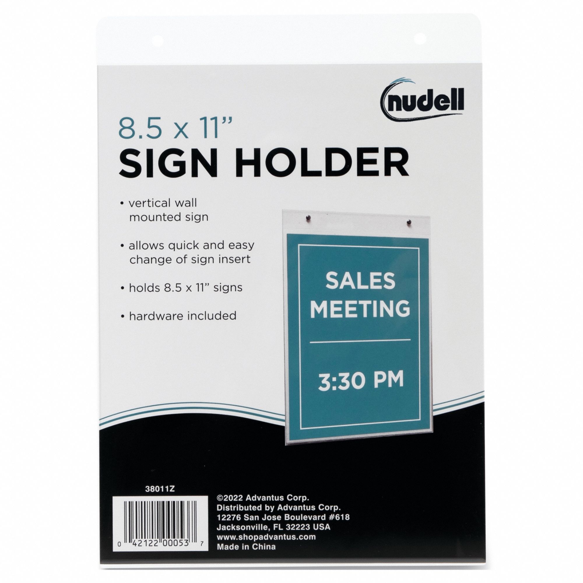 PlasticWallignHolder, 8-1/2x11