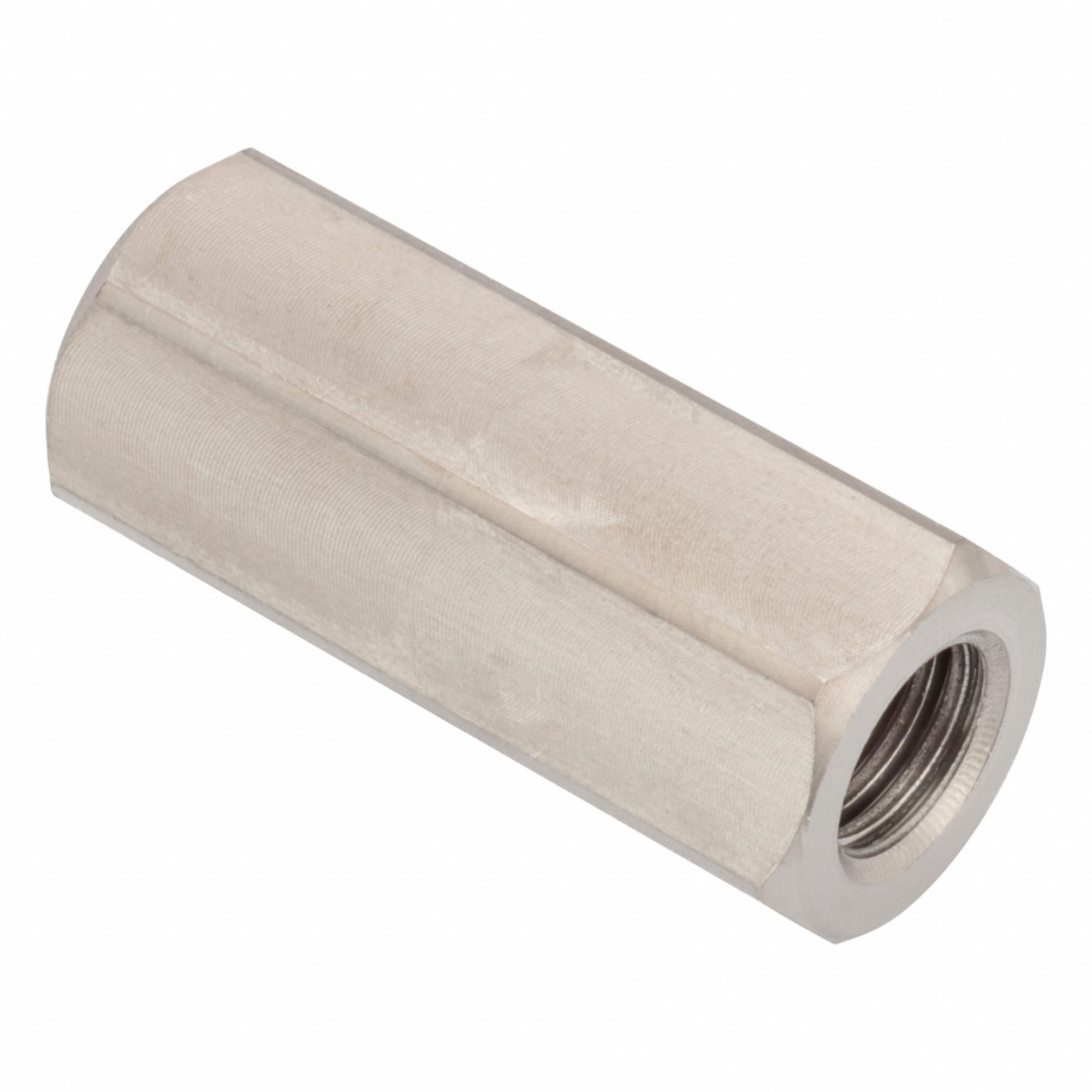 Hex Adapter: Female x Female, Metric to Metric, 6061, Aluminum, Plain, M8x1.00 Thread Sz A, Hex, 6H