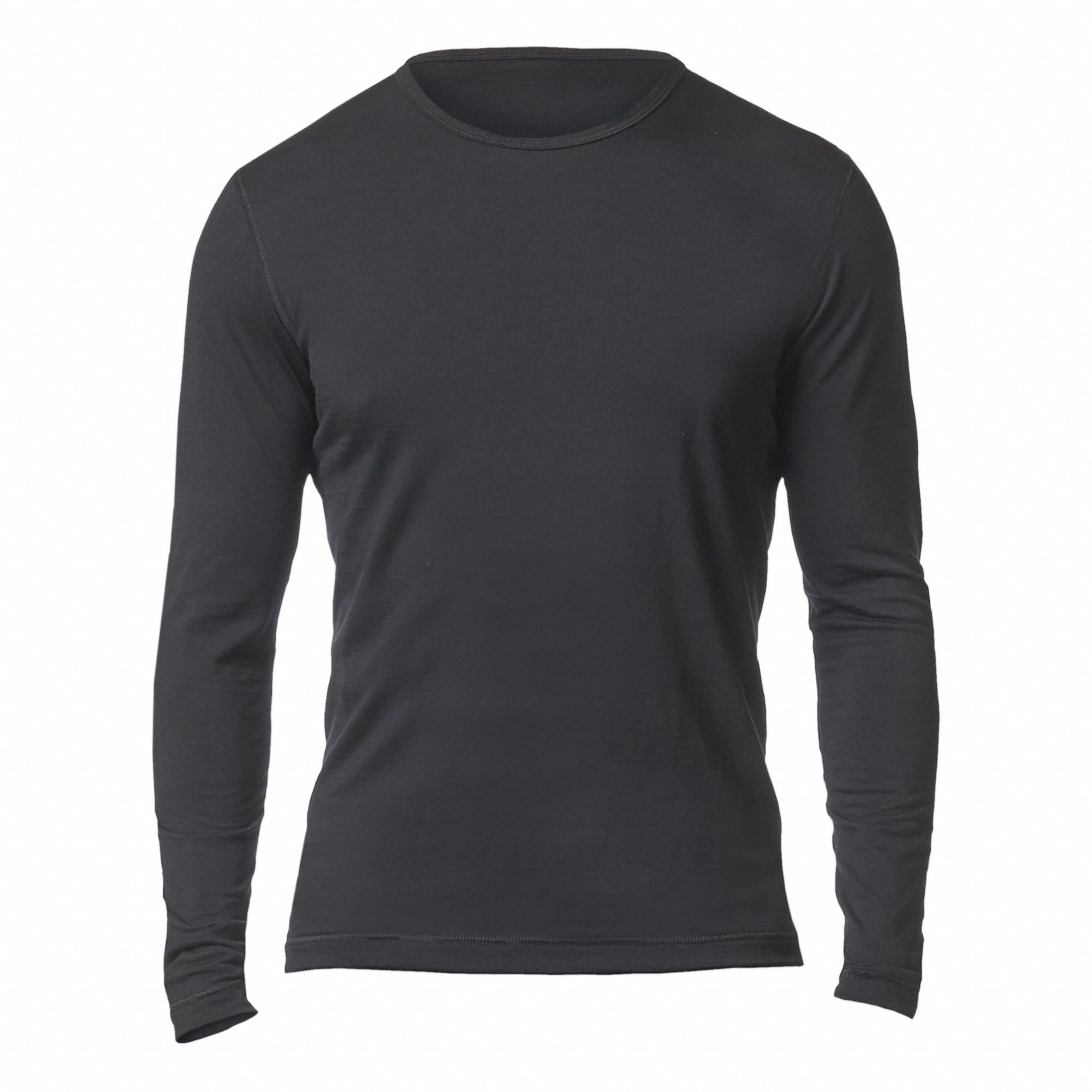 THERMAL SHIRT, 210 GSM, CHEST 42-44 IN, BLACK, LARGE, MERINO WOOL