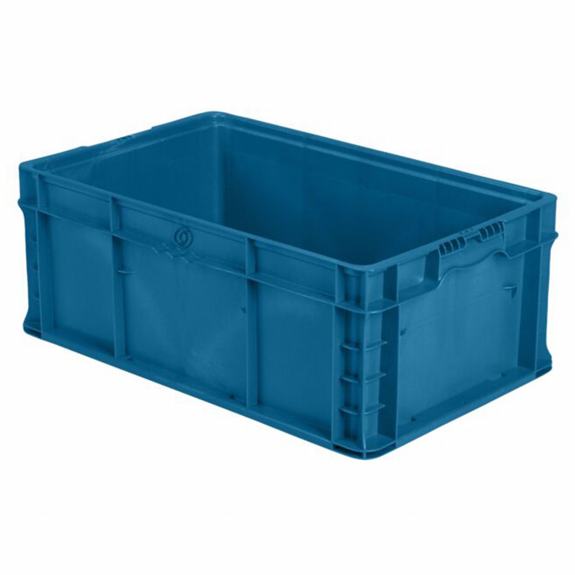 ORBIS Straight Wall Container: 10.6 gal, 24 in x 15 in x 9 1/2 in,  Stackable, 40 lb Load Capacity