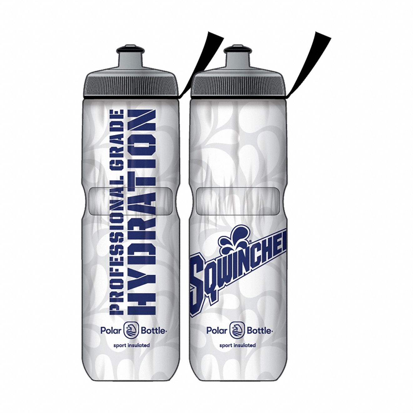 Water Bottle: 24 oz Capacity, Clear, Plastic, 10 1/2 in Overall Ht, 2 3/4 in Overall Dia