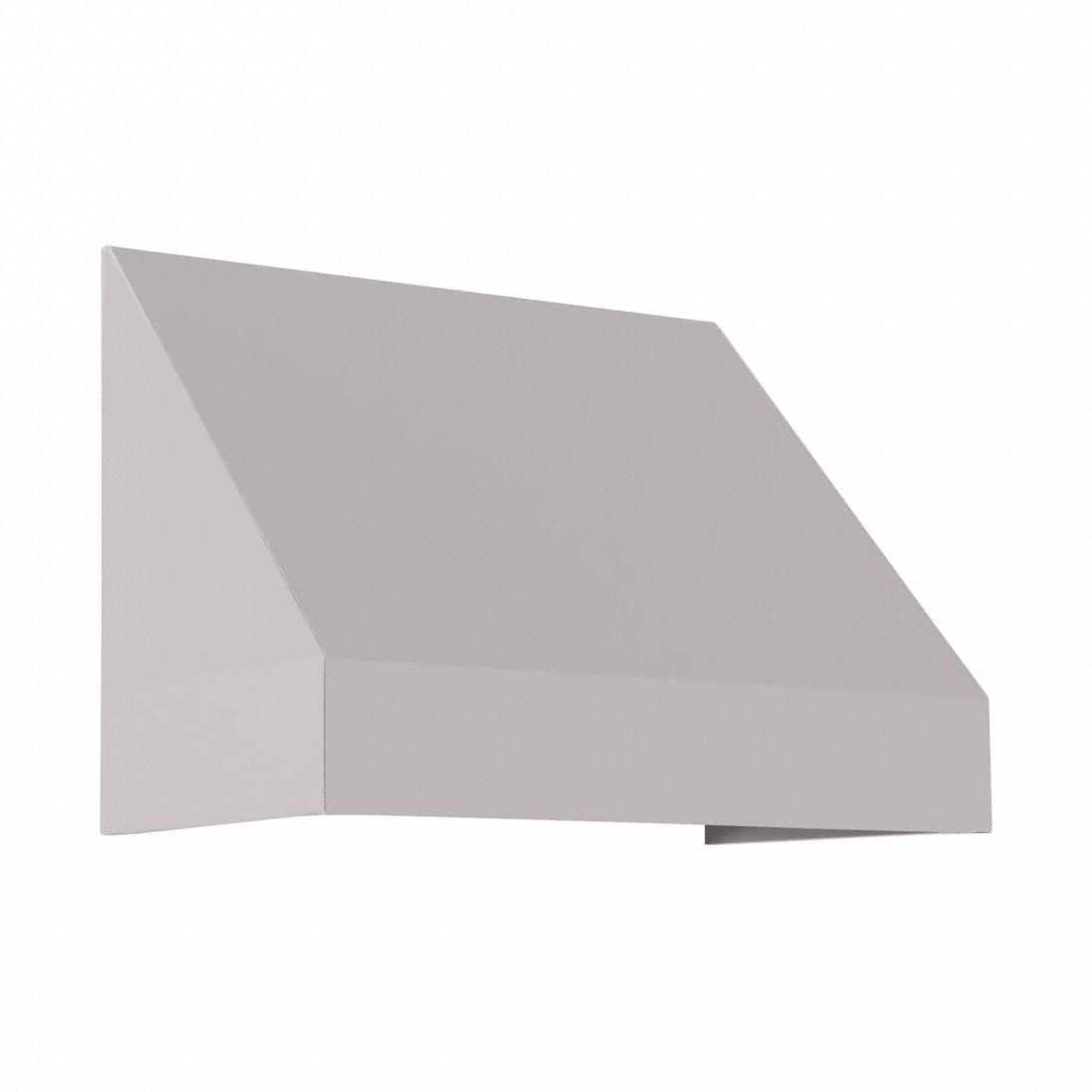 Rigid Valance Awning: Acrylic Fabric, Aluminum, Wall Mounting, Gray, 40 1/2 in Overall Wd