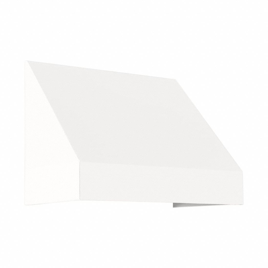 Rigid Valance Awning: Acrylic Fabric, Aluminum, Wall Mounting, White, 40 1/2 in Overall Wd