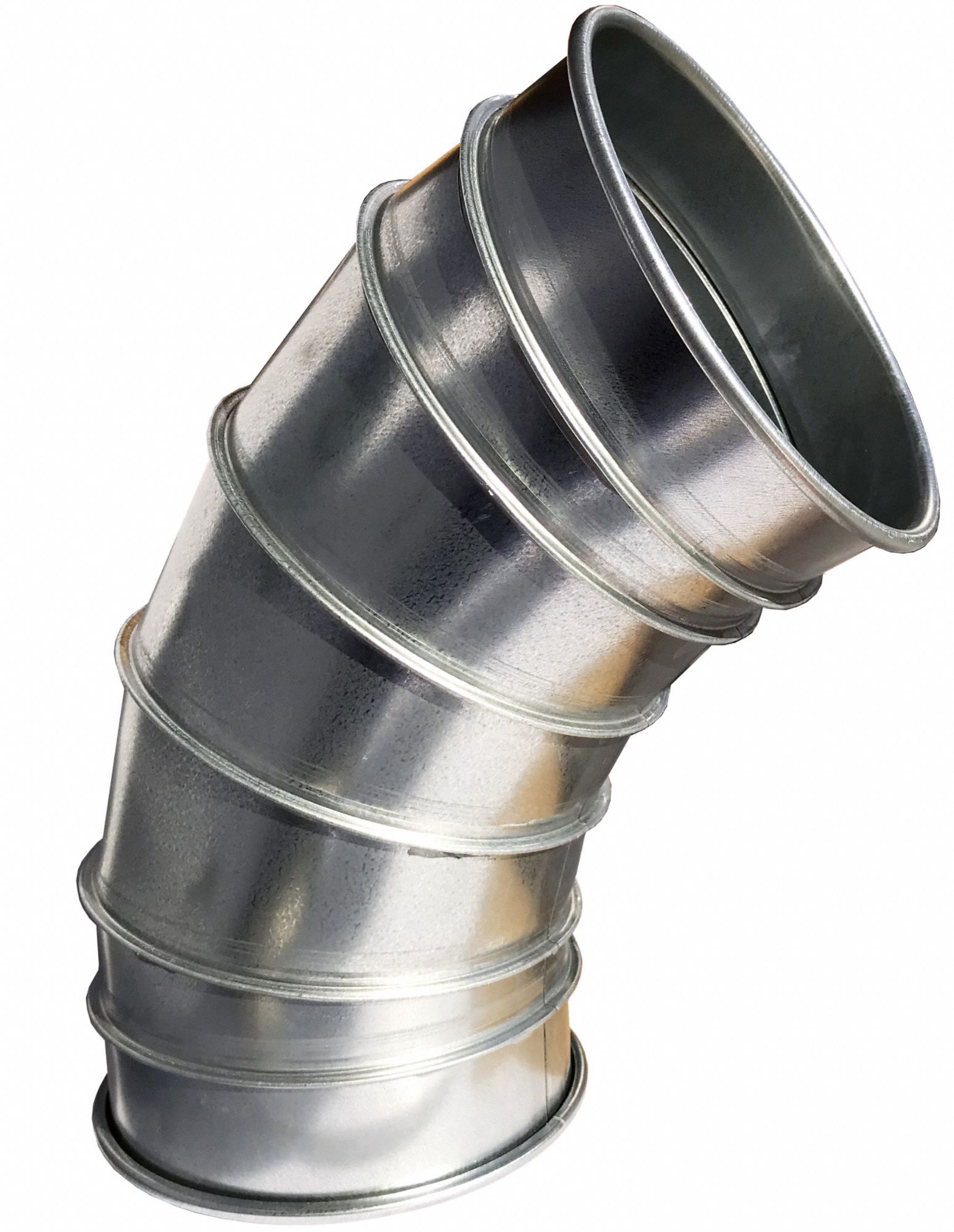 60 Degree Elbow: Stainless Steel, For 11 in Duct Dia, 22 1/4 in Overall Lg, 60° Angle