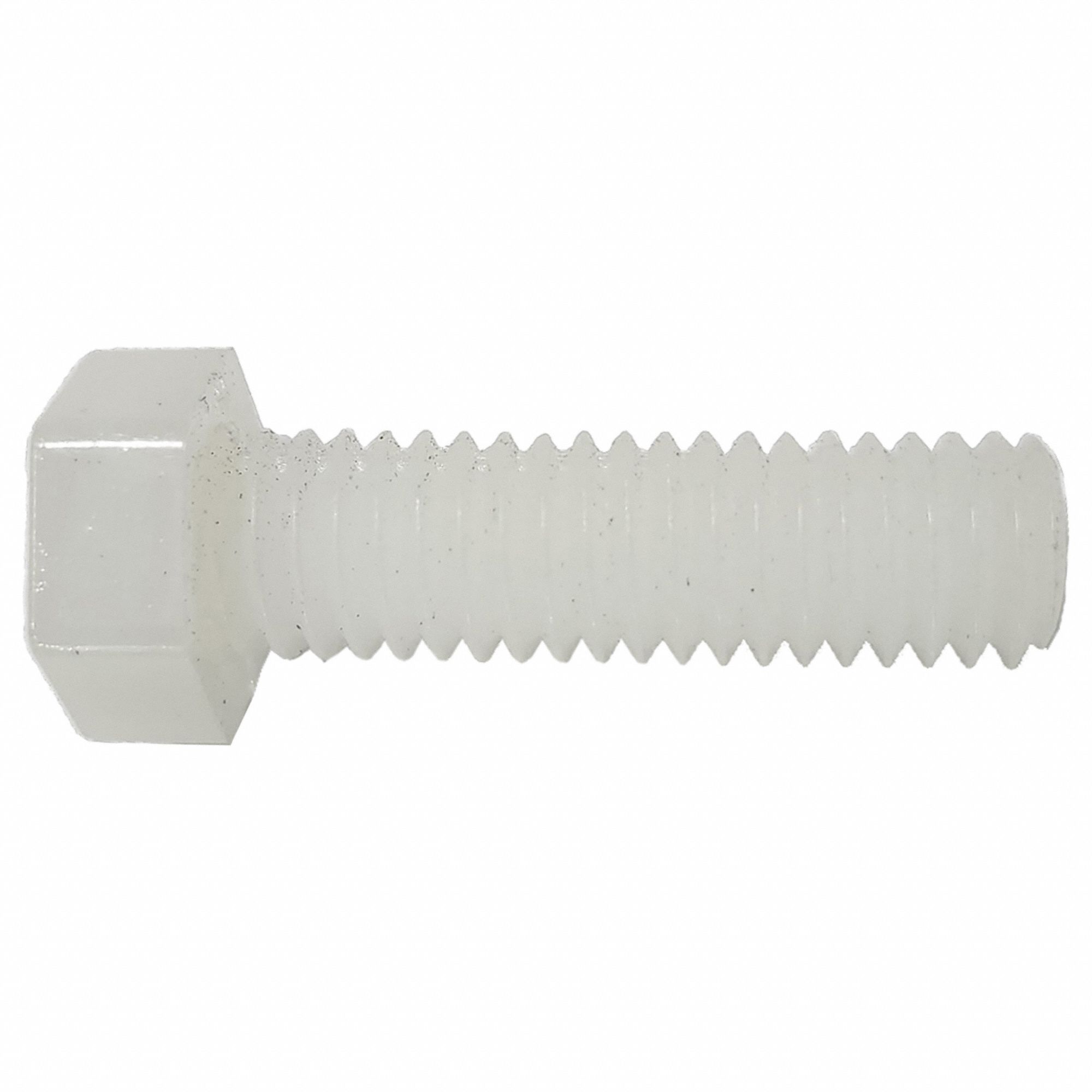 thumbnail image 2 of M8-1.25 White Nylon Hex Head Bolts - Full Thread, DIN 933 - Various Lengths 2 of 3