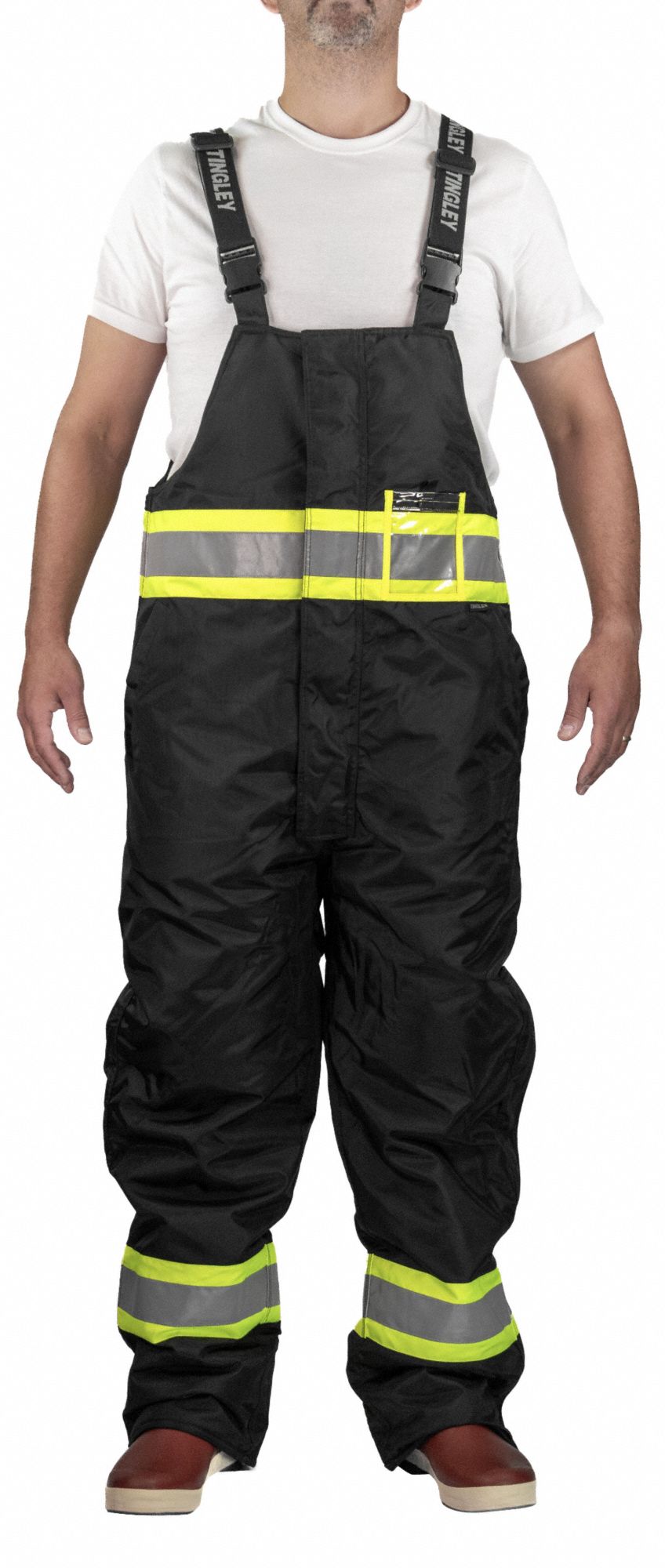 High-Visibility Insulated Bib Overalls: ANSI Class 1, 2XL ( 51 in x 32 in ), Down to -50° F