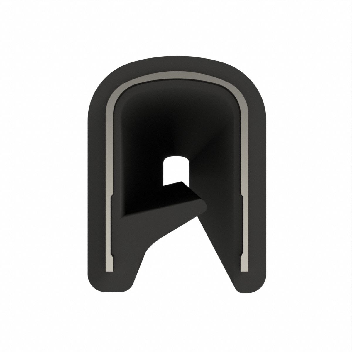 Edge Trim: Single Gripping Finger, 50 ft Overall Lg, PVC Outer, 1/2 in Leg Lg