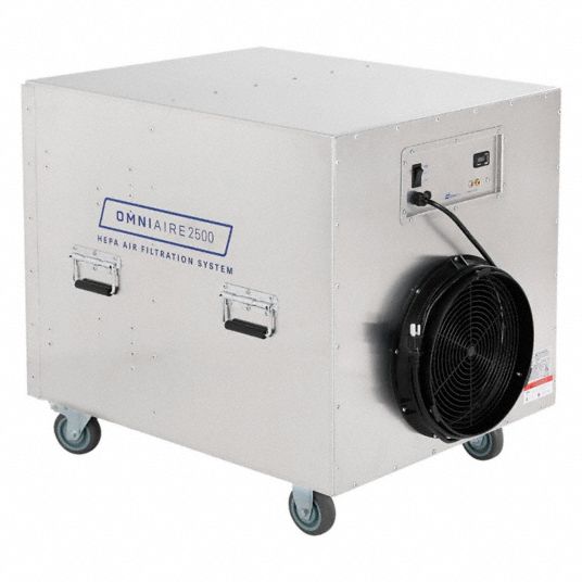 Omniaire 74 Db Max Noise Level Aluminum Negative Air Machine 819x52oa2500 Plus A Grainger 0504