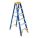 STEPLADDER, 6 FT LADDER SIZE, FIBREGLASS, 375 LB LOAD CAPACITY, 24 LB W, 3.8 FT STANDING H