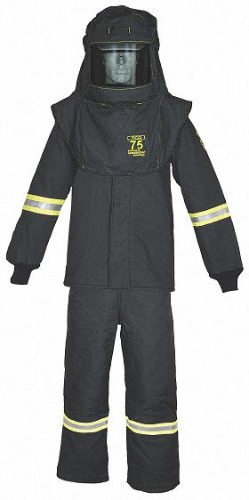 ARC FLASH CLOTHING KIT,BLACK,SZ L
