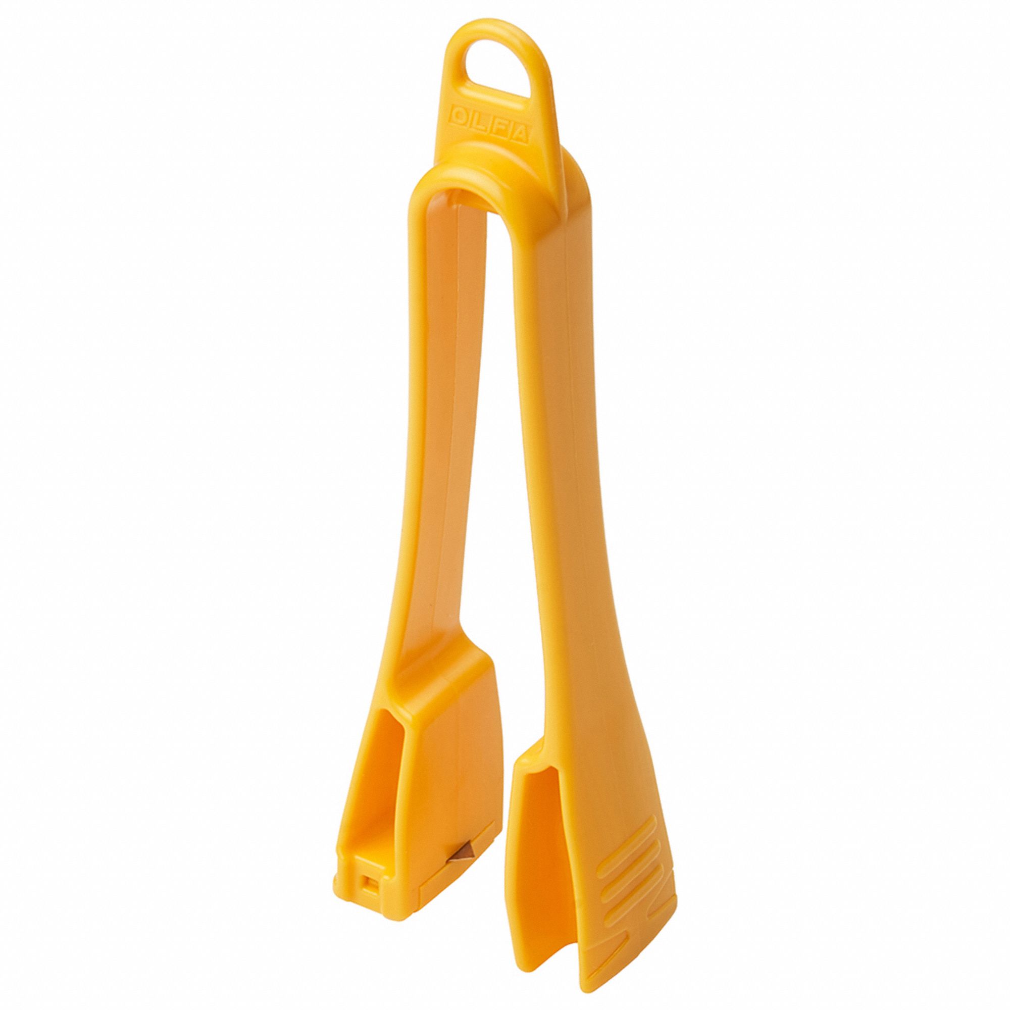 SAFETY CUTTER, STEEL, BLACK ERGONOMIC PLASTIC HANDLE, TEXTURED GRIP, FOR FILM/FOIL/PAPER, 2 BLADES, 2 IN L X 0.75 IN W