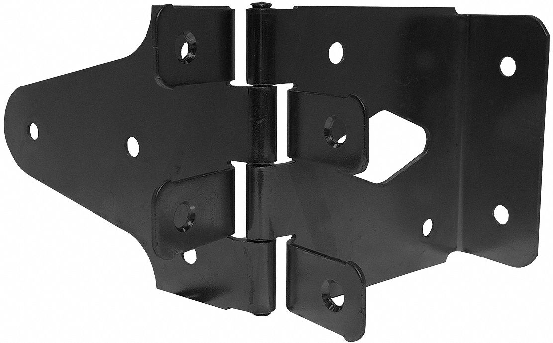 HINGE, LEFT/RIGHT MOUNT, FIXED PIN, 8-HOLE, CAP 400 LB, BLACK, 4 X 4 IN, 0.134 IN THICK, STEEL