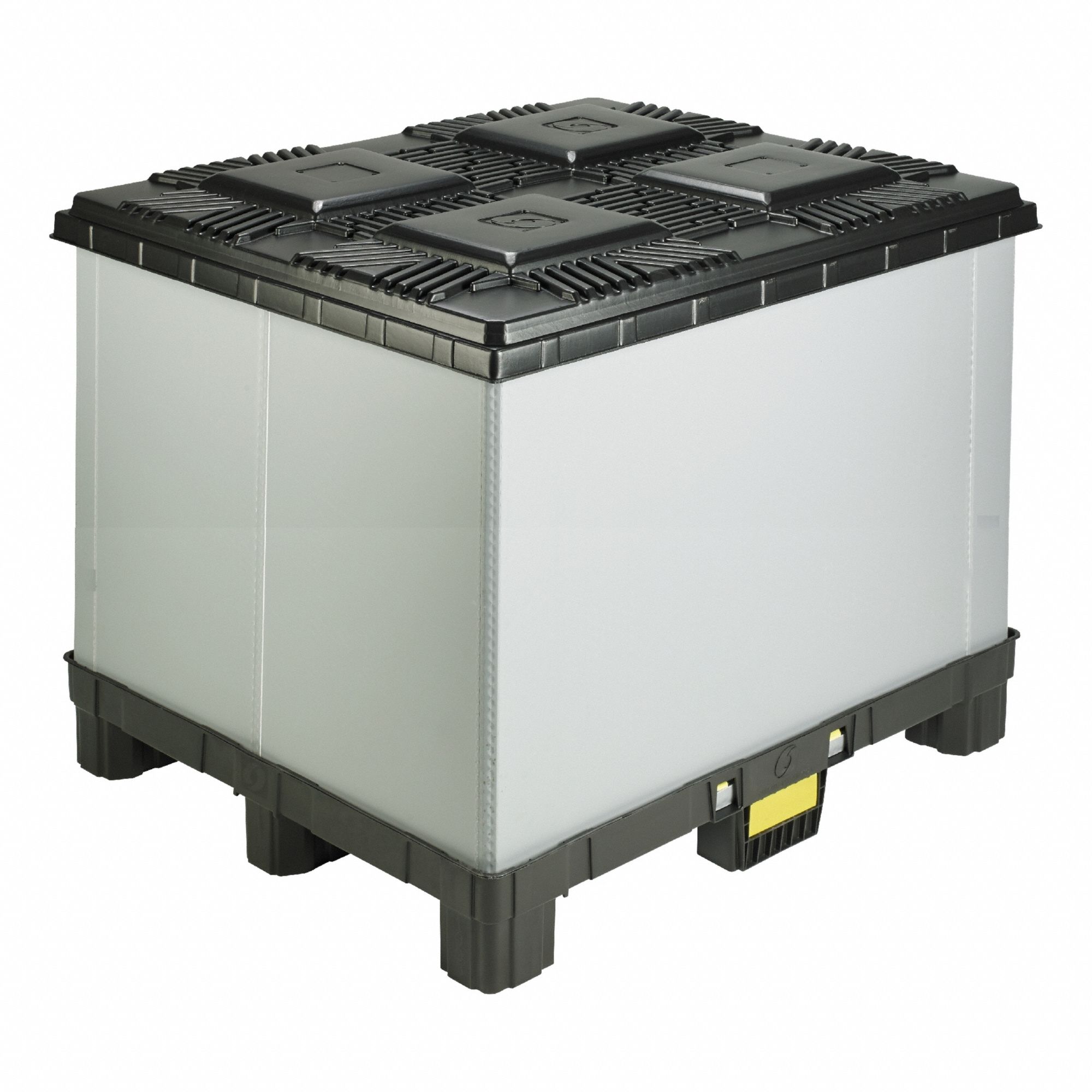 Bulk Container: 48 in x 40 in x 35 in, Stacking Capable, 1, 200 lb Load Capacity, Rectangular