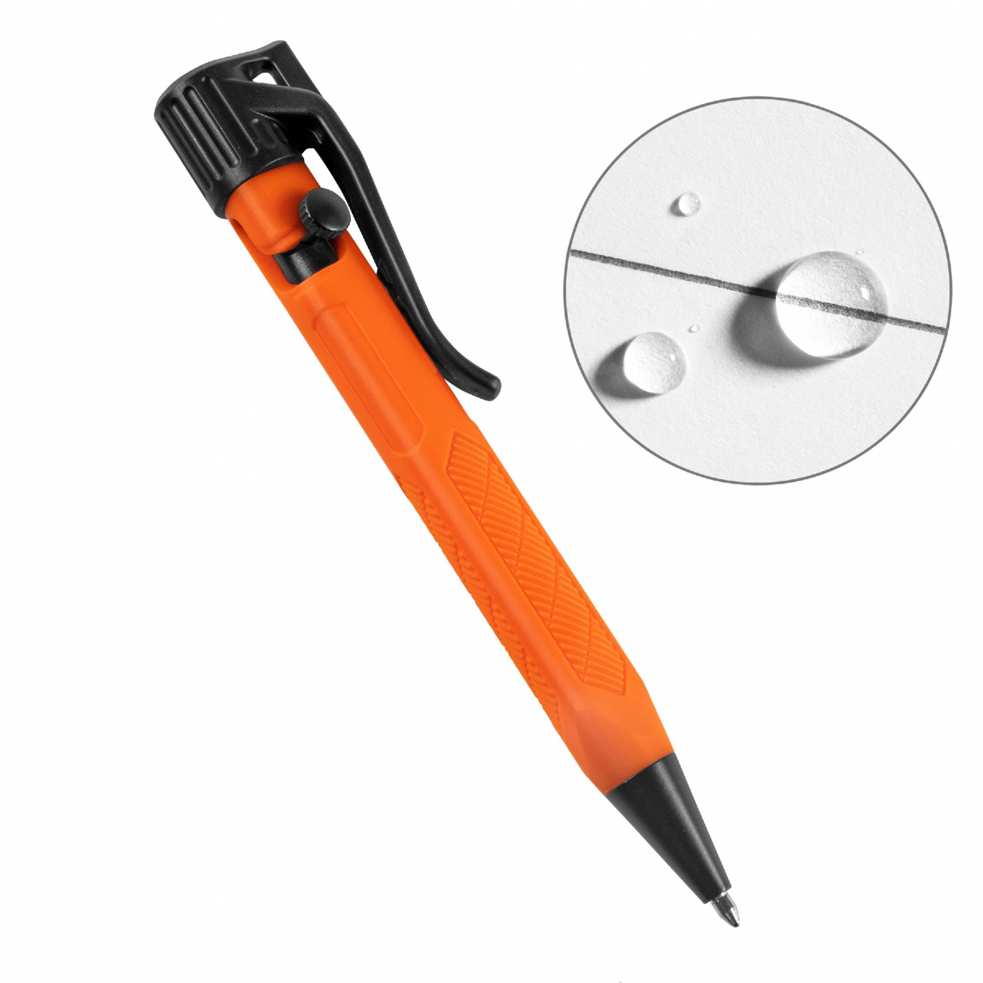 Pen Black Ink Orange Barrel Fine
