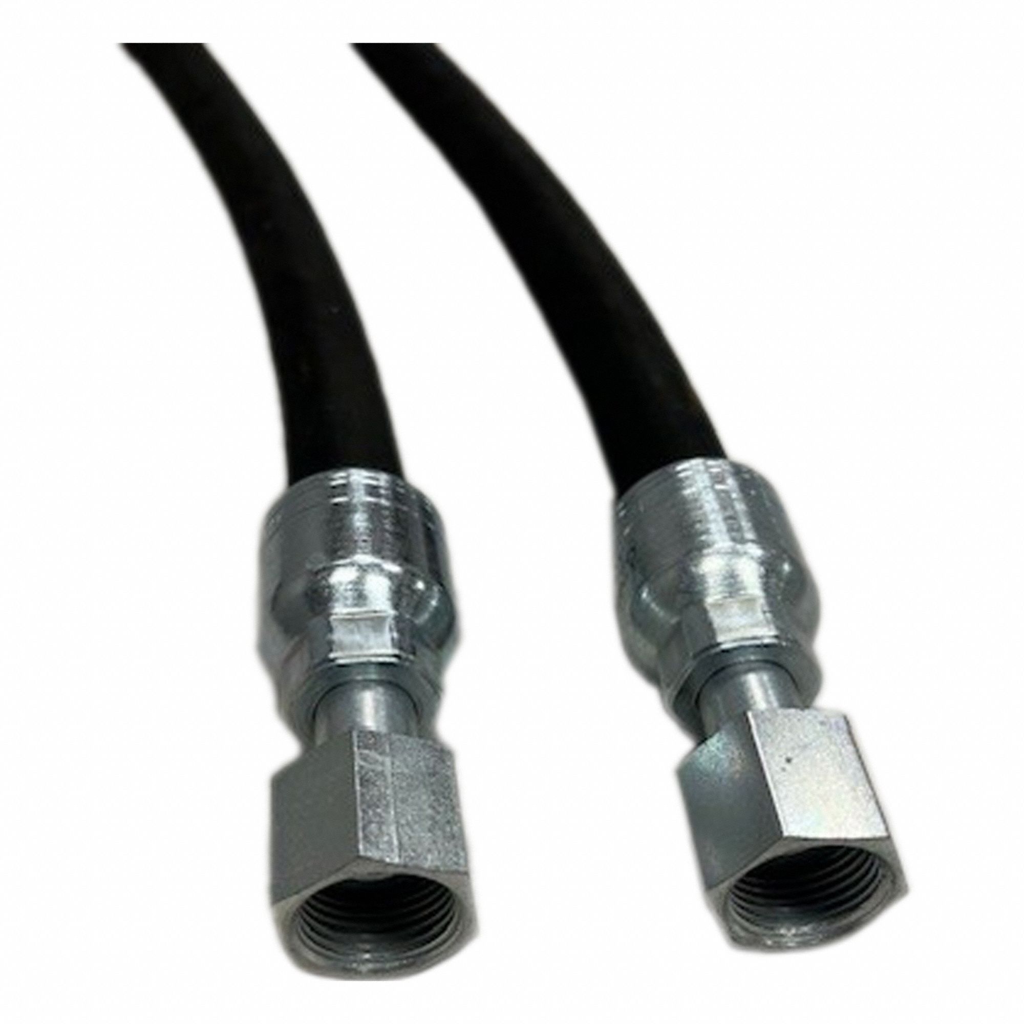 Wire Braided Hydraulic Hose Assembly: 1 1/4 in ID, FORS x FORS, 10 ft Lg, Black, Synthetic Rubber