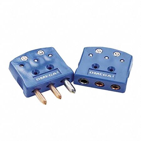 OMEGA Temperature Probe Connectors & Adapters: Plug, For Type K Thermocouple Type, No Clamp Included (MPN OTP-K-M). Key specifications — attr1432251: No Clamp Included; attr1432252: No Write-On Window Included; attr1432255: Round; attr1276097: Plug; attr1276100: Alumel; attr1276092: OMEGA; attr1276087: Yellow; attr1276088: Glass-Filled Nylon.
